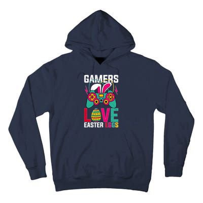 Happy Easter Gamers Love Easter Eggs Bunny Video Game Controller Tall Hoodie