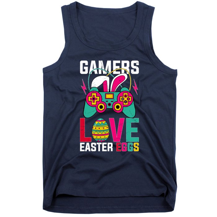 Happy Easter Gamers Love Easter Eggs Bunny Video Game Controller Tank Top