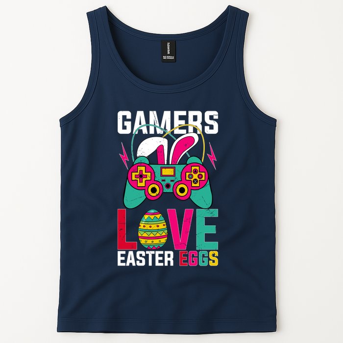 Happy Easter Gamers Love Easter Eggs Bunny Video Game Controller Tank Top