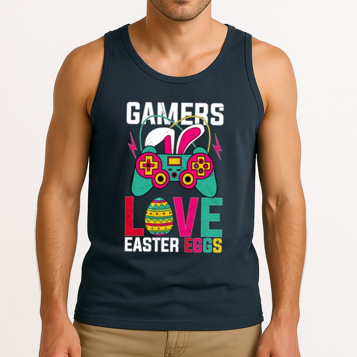 Happy Easter Gamers Love Easter Eggs Bunny Video Game Controller Tank Top