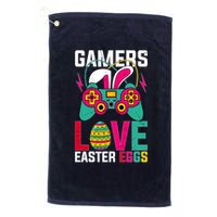 Happy Easter Gamers Love Easter Eggs Bunny Video Game Controller Golf Towel