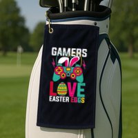 Happy Easter Gamers Love Easter Eggs Bunny Video Game Controller Golf Towel