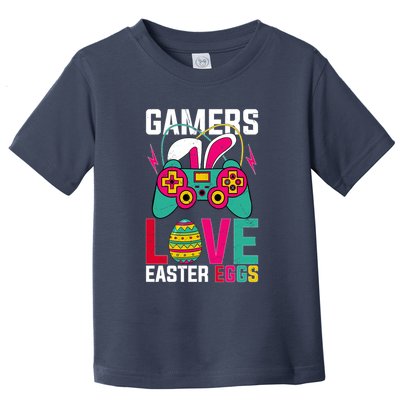 Happy Easter Gamers Love Easter Eggs Bunny Video Game Controller Toddler T-Shirt
