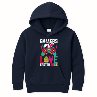 Happy Easter Gamers Love Easter Eggs Bunny Video Game Controller Kids Hoodie