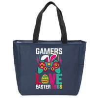 Happy Easter Gamers Love Easter Eggs Bunny Video Game Controller Zip Tote Bag
