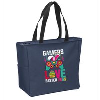 Happy Easter Gamers Love Easter Eggs Bunny Video Game Controller Zip Tote Bag