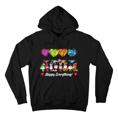 Happy Everything Gnomes Every Seasons All Year Tree Hoodie