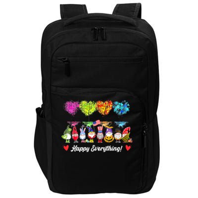 Happy Everything Gnomes Every Seasons All Year Tree Impact Tech Backpack