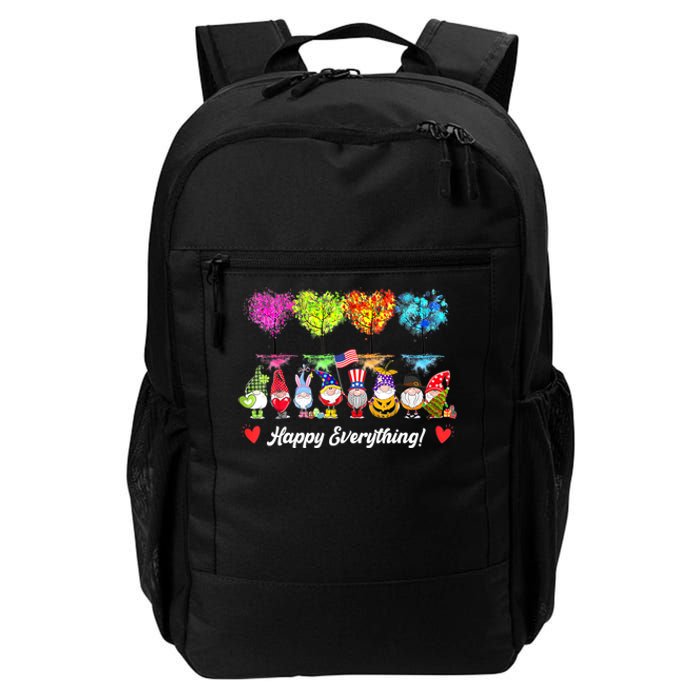 Happy Everything Gnomes Every Seasons All Year Tree Daily Commute Backpack