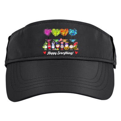 Happy Everything Gnomes Every Seasons All Year Tree Adult Drive Performance Visor