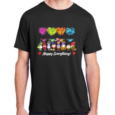 Happy Everything Gnomes Every Seasons All Year Tree Adult ChromaSoft Performance T-Shirt