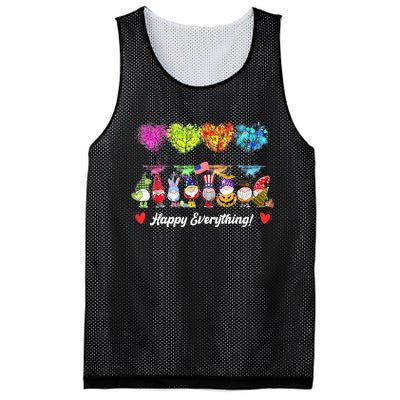 Happy Everything Gnomes Every Seasons All Year Tree Mesh Reversible Basketball Jersey Tank