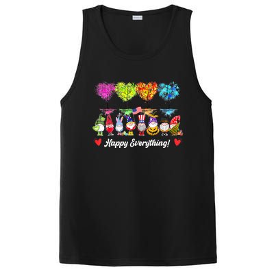 Happy Everything Gnomes Every Seasons All Year Tree PosiCharge Competitor Tank