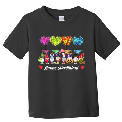 Happy Everything Gnomes Every Seasons All Year Tree Toddler T-Shirt