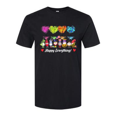 Happy Everything Gnomes Every Seasons All Year Tree Softstyle CVC T-Shirt