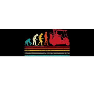 Human Evolution Golf Cart Funny Golfing Golfer Bumper Sticker