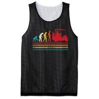 Human Evolution Golf Cart Funny Golfing Golfer Mesh Reversible Basketball Jersey Tank