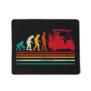 Human Evolution Golf Cart Funny Golfing Golfer Mousepad