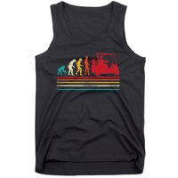 Human Evolution Golf Cart Funny Golfing Golfer Tank Top