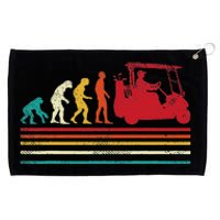 Human Evolution Golf Cart Funny Golfing Golfer Grommeted Golf Towel