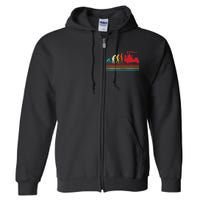 Human Evolution Golf Cart Funny Golfing Golfer Full Zip Hoodie