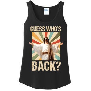 Happy Easter Guess Whos Back Jesus Funny Religious Ladies Essential Tank