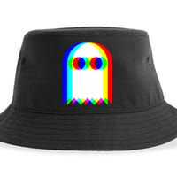 Halloween Edm Ghost Trippy Vaporwave Techno Rave Music Party Gift Sustainable Bucket Hat