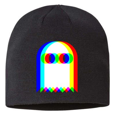 Halloween Edm Ghost Trippy Vaporwave Techno Rave Music Party Gift Sustainable Beanie