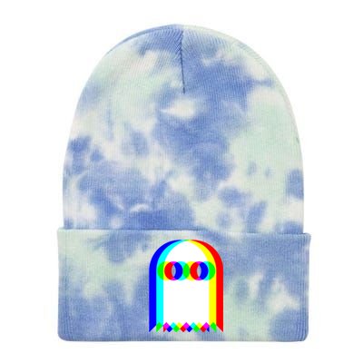 Halloween Edm Ghost Trippy Vaporwave Techno Rave Music Party Gift Tie Dye 12in Knit Beanie