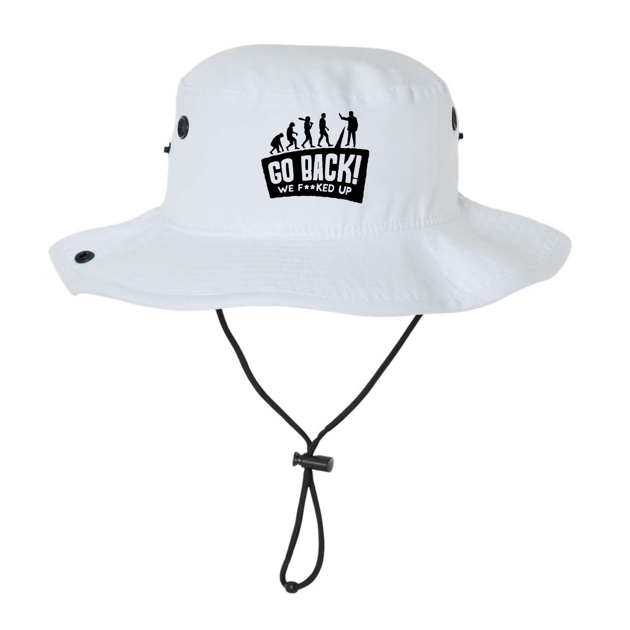 Human Evolution Go Back We F*Cked Up Bucket Hat