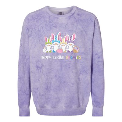 Happy Easter Gnomies Easter Gnome Squad Easter Day Colorblast Crewneck Sweatshirt