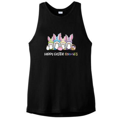 Happy Easter Gnomies Easter Gnome Squad Easter Day Ladies PosiCharge Tri-Blend Wicking Tank