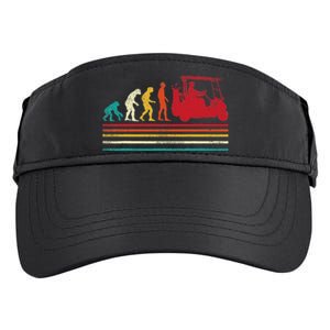 Human Evolution Golf Cart Funny Golfing Golfer Women Adult Drive Performance Visor