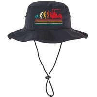 Human Evolution Golf Cart Funny Golfing Golfer Women Legacy Cool Fit Booney Bucket Hat