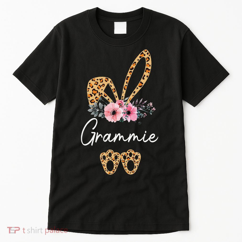 Happy Easter Grammie Bunny Leopard Floral Cute Rabbit Tall T-Shirt