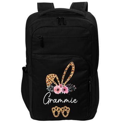 Happy Easter Grammie Bunny Leopard Floral Cute Rabbit Impact Tech Backpack