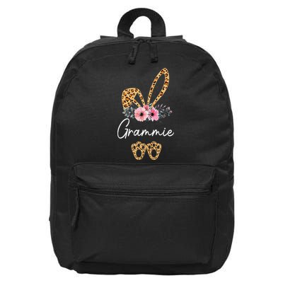 Happy Easter Grammie Bunny Leopard Floral Cute Rabbit 16 in Basic Backpack