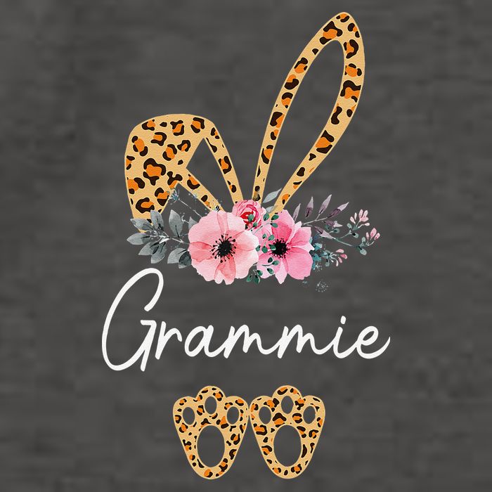 Happy Easter Grammie Bunny Leopard Floral Cute Rabbit Vector Backpack