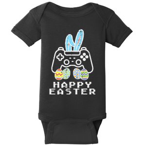 Happy Easter Game Controller Bunny Eggs Gamer Baby Bodysuit