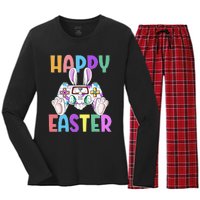 Happy Easter Gaming Controllers Bunny Women's Long Sleeve Flannel Pajama Set 