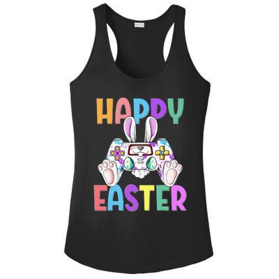 Happy Easter Gaming Controllers Bunny Ladies PosiCharge Competitor Racerback Tank