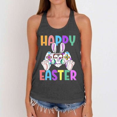 Happy Easter Gaming Controllers Bunny Women's Knotted Racerback Tank