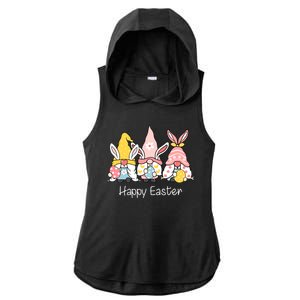 Happy Easter Gnome Holiday Cute Gift Ladies PosiCharge Tri-Blend Wicking Draft Hoodie Tank