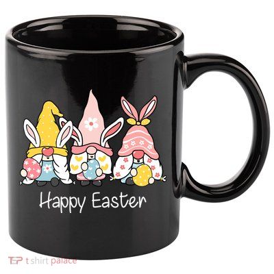 Happy Easter Gnome Holiday Cute Gift 11oz C Handle Ceramic Mug