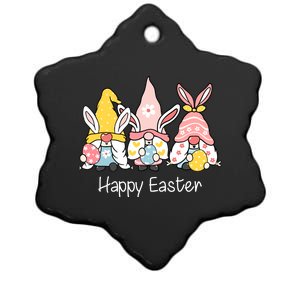 Happy Easter Gnome Holiday Cute Gift Ceramic Star Ornament