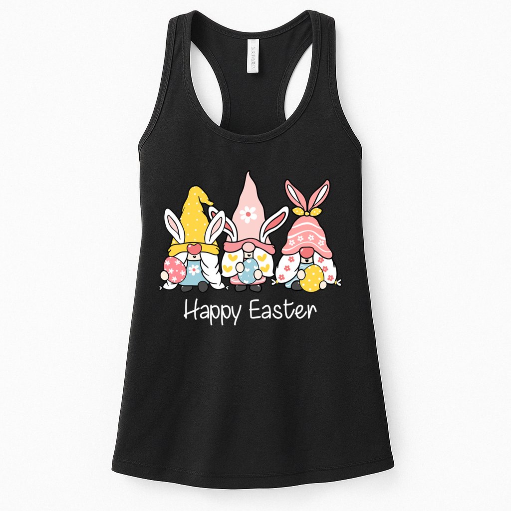 Happy Easter Gnome Holiday Cute Gift Womens Tank Top