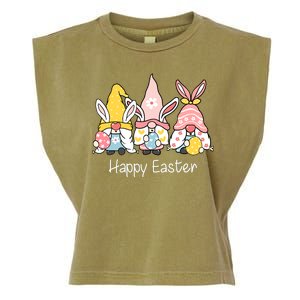 Happy Easter Gnome Holiday Cute Gift Garment-Dyed Women's Muscle Tee