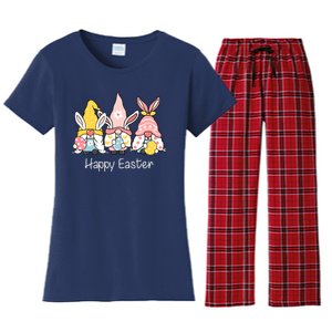 Happy Easter Gnome Holiday Cute Gift Women's Flannel Pajama Set