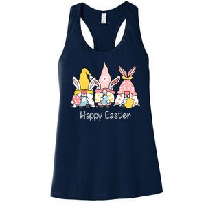 Happy Easter Gnome Holiday Cute Gift Women's Racerback Tank