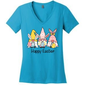 Happy Easter Gnome Holiday Cute Gift Women's V-Neck T-Shirt